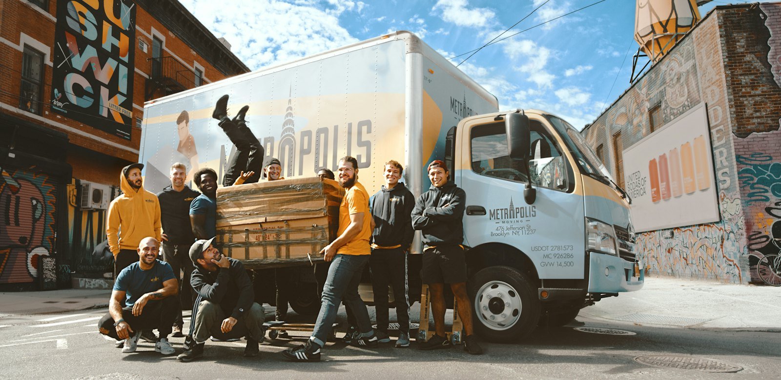 The Nautilus crew with their truck